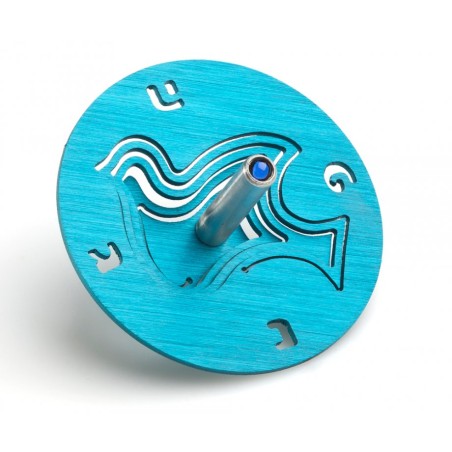 Adi Sidler Brushed Aluminum Chanukah Dreidel Dove of Pea... | Dreidels