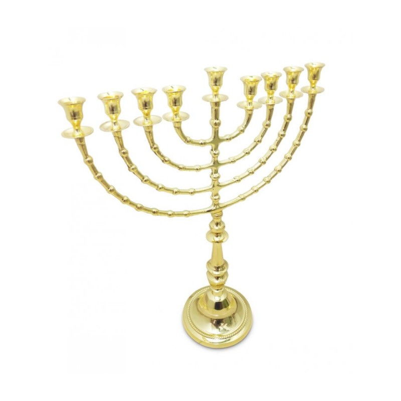 Extra Large Gleaming Gold Color Chanukah Menorah... | Hanukkah Menorah