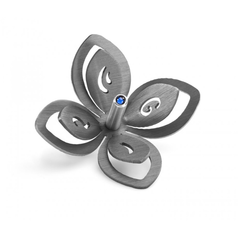 Adi Sidler Anodized Aluminum Chanukah Dreidel Flower Des... | Dreidels