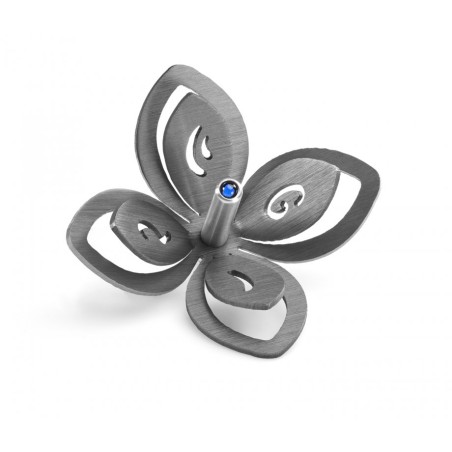 Adi Sidler Anodized Aluminum Chanukah Dreidel Flower Des... | Dreidels