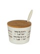 Rosh Hashanah Bamboo Honey Dish with Lid ... | Jewish Gift from Israel