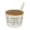Rosh Hashanah Bamboo Honey Dish with Lid ... | Jewish Gift from Israel