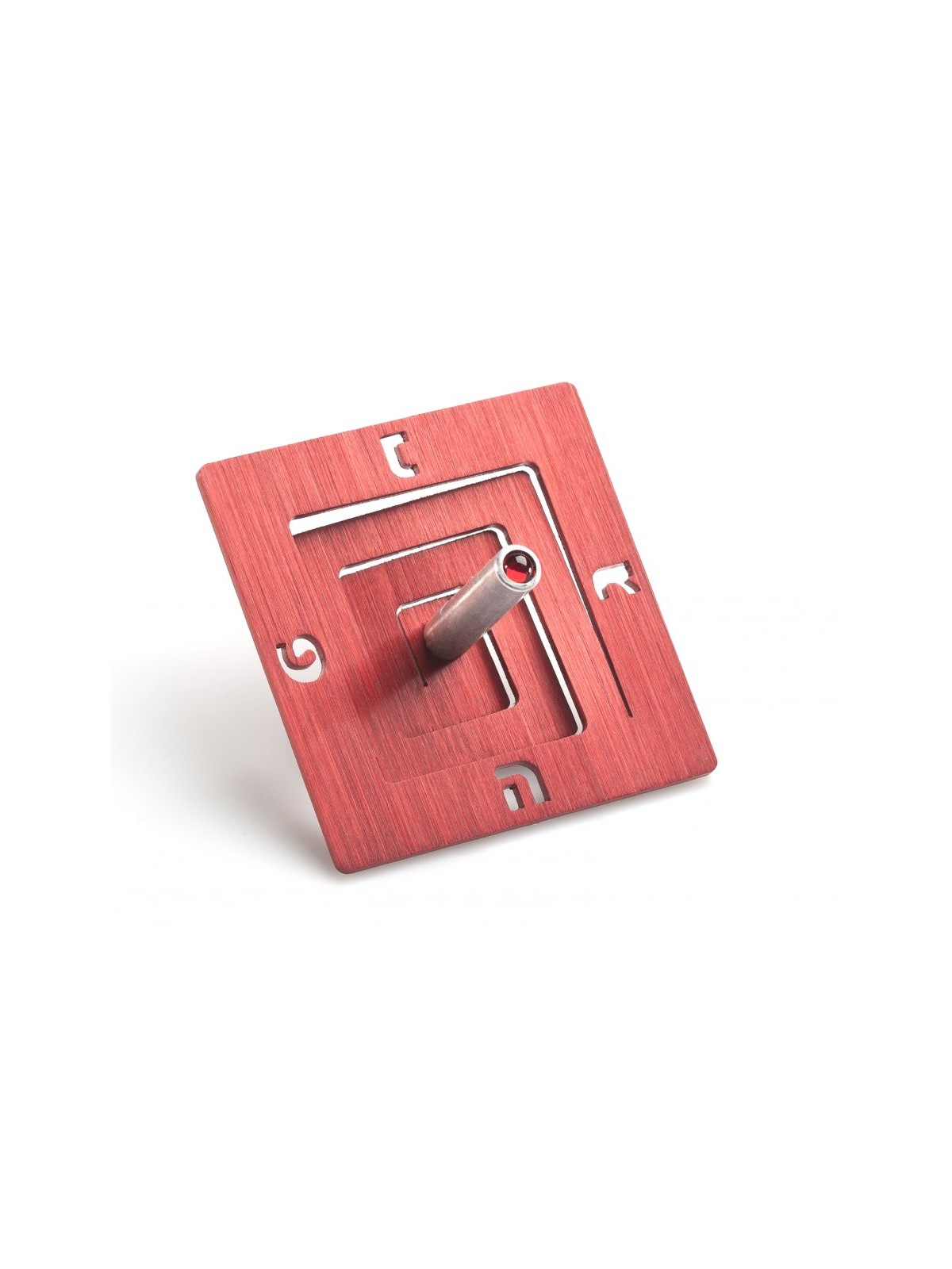 Adi Sidler Square Spiral Chanukah Dreidel Brushed Alumin... | Dreidels