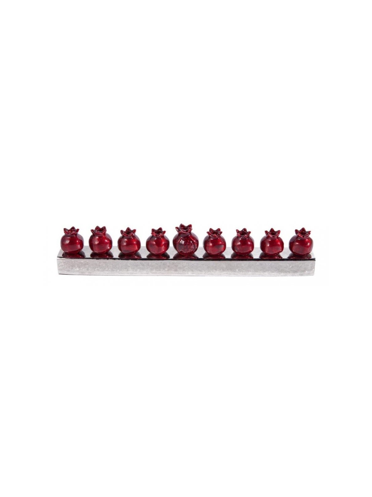 Yair Emanuel Pomegranate Hanukkah Menorah Anodiz... | Hanukkah Menorah