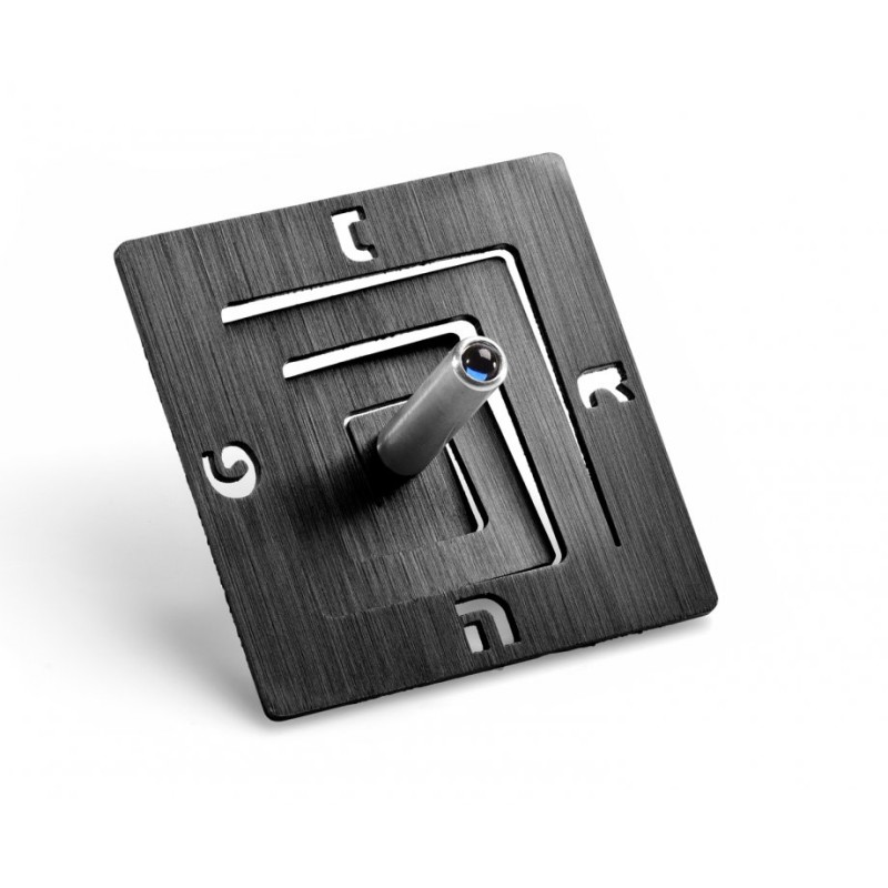 Adi Sidler Square Spiral Chanukah Dreidel Brushed Alumin... | Dreidels