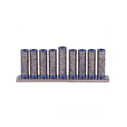 Yair Emanuel Hanukkah Menorah Cylinders with Pom... | Hanukkah Menorah