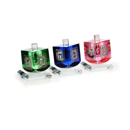 Gleaming Three Colorful Crystal Magic NO FALL Dreidel Se... | Dreidels