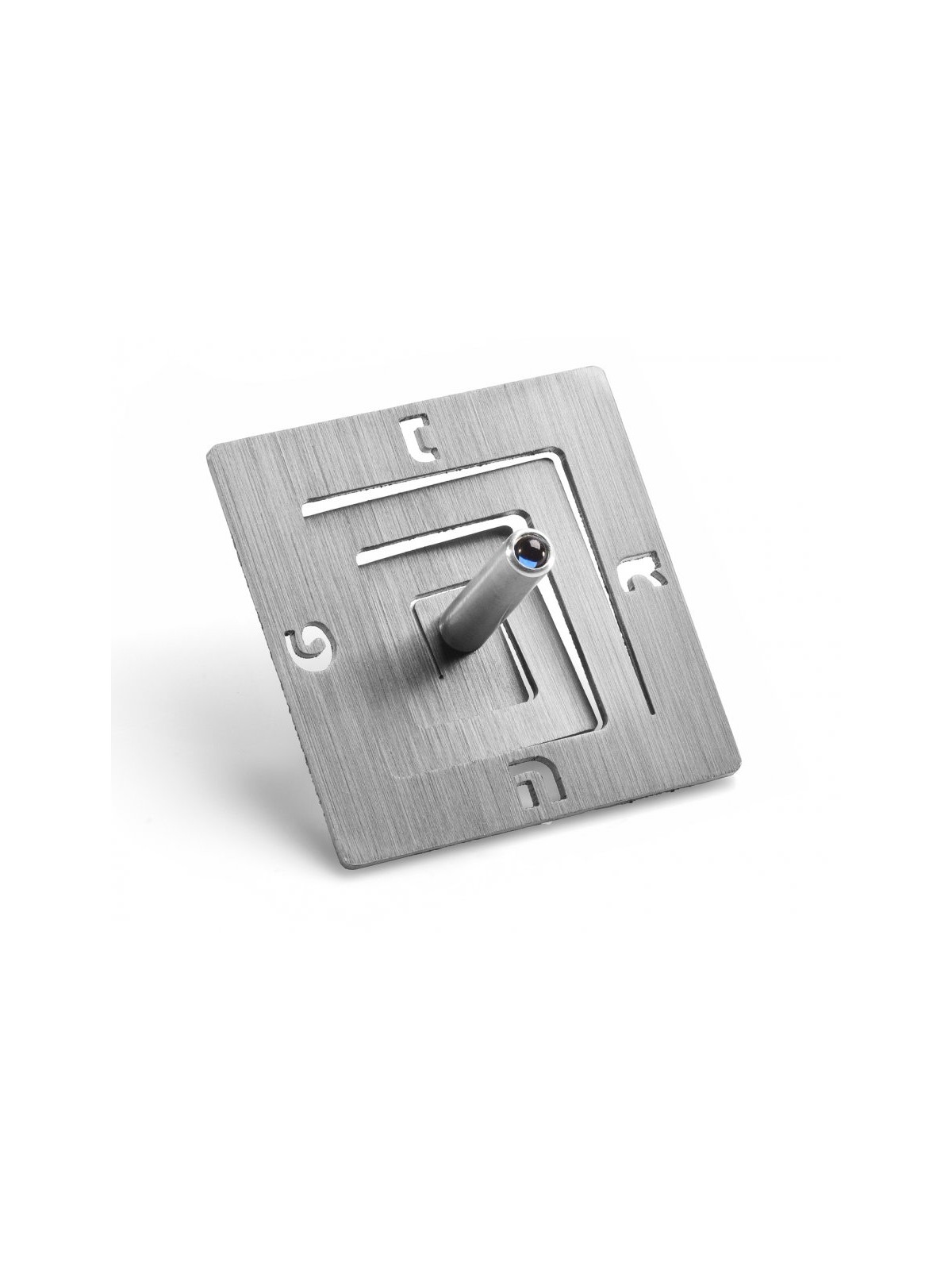 Adi Sidler Square Spiral Chanukah Dreidel Brushed Alumin... | Dreidels