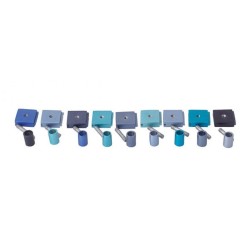 Yair Emanuel DIY Cylinders Chanukah Menorah Blue | Hanukkah Menorah