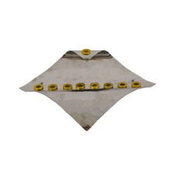 Yair Emanuel Wave Design Hammered Aluminum Chanu... | Hanukkah Menorah