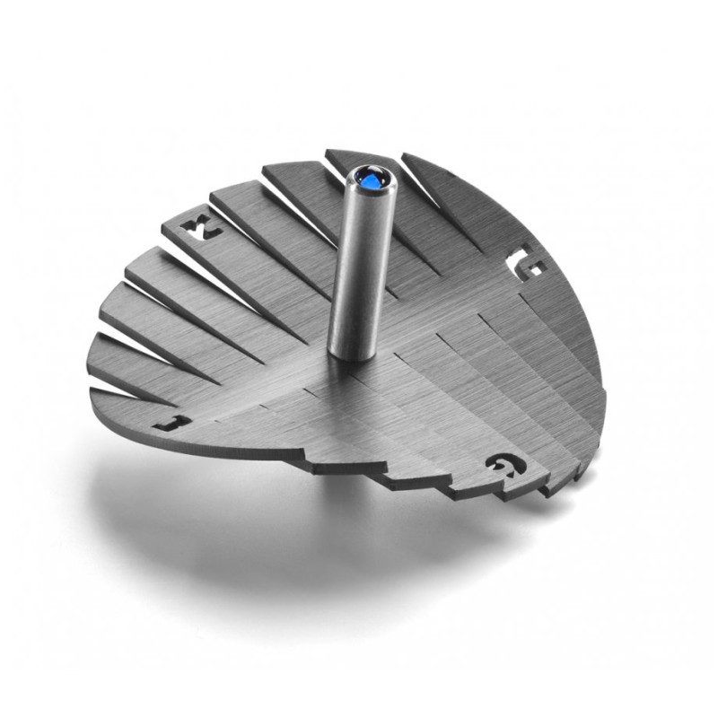 Adi Sidler Anodized Aluminum Waves Chanukah Dreidel Gray | Dreidels