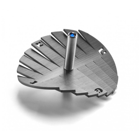 Adi Sidler Anodized Aluminum Waves Chanukah Dreidel Gray | Dreidels