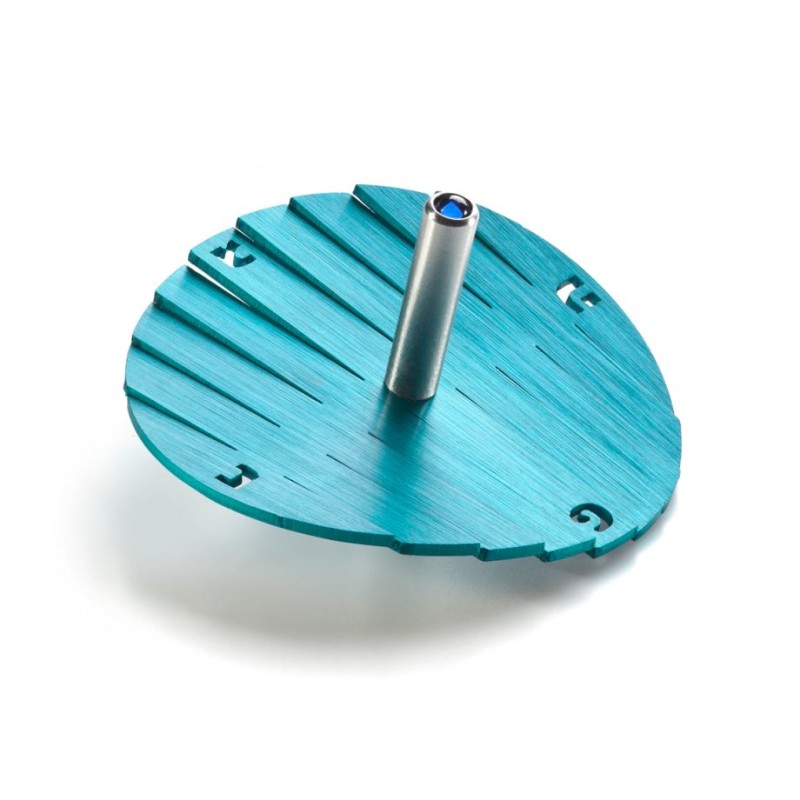 Adi Sidler Anodized Aluminum Waves Chanukah Dreidel Turq... | Dreidels