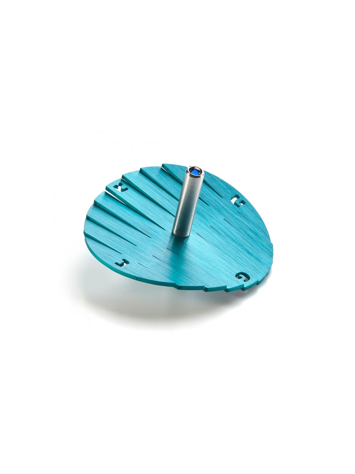 Adi Sidler Anodized Aluminum Waves Chanukah Dreidel Turq... | Dreidels