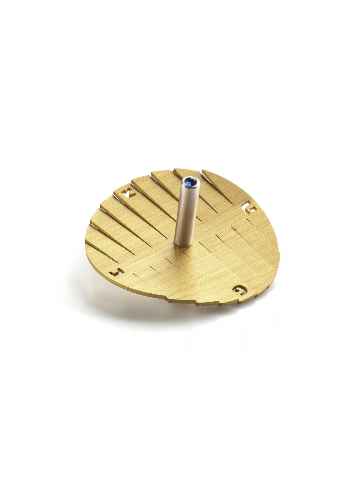 Adi Sidler Anodized Aluminum Waves Chanukah Dreidel Gold | Dreidels