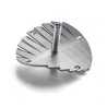 Adi Sidler Anodized Aluminum Waves Chanukah Dreidel Silver | Dreidels