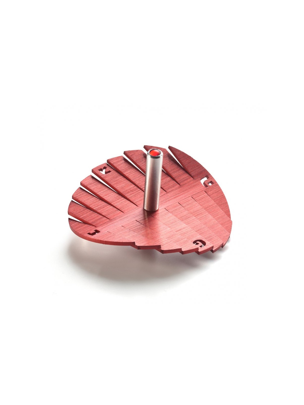 Adi Sidler Anodized Aluminum Waves Chanukah Dreidel Red | Dreidels