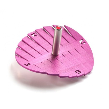 Adi Sidler Anodized Aluminum Waves Chanukah Dreidel Pink | Dreidels