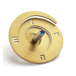 Adi Sidler Anodized Aluminum Spiral Dreidel Gold | Dreidels