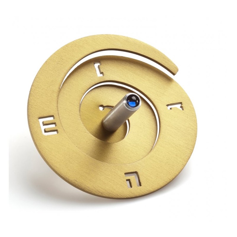 Adi Sidler Anodized Aluminum Spiral Dreidel Gold | Dreidels