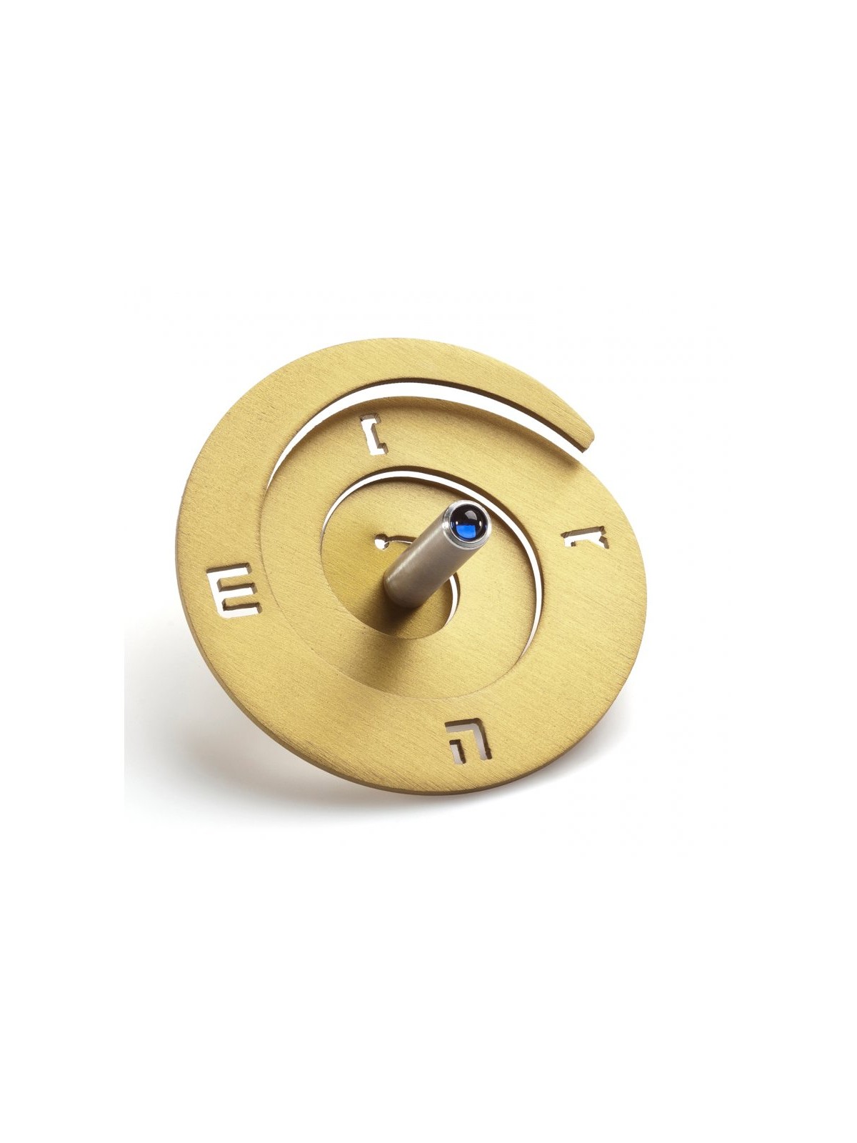 Adi Sidler Anodized Aluminum Spiral Dreidel Gold | Dreidels