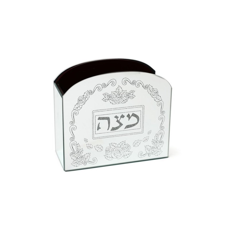 Upright Matzah Holder Wood and Crystal  F... | Jewish Gift from Israel