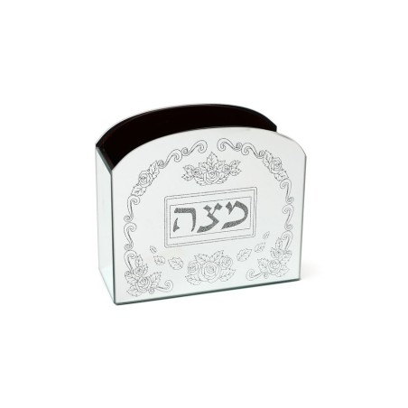 Upright Matzah Holder Wood and Crystal  F... | Jewish Gift from Israel