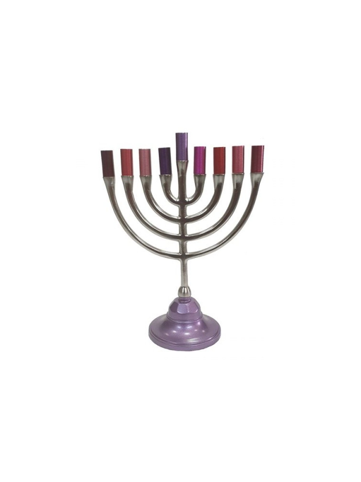 Yair Emanuel Pewter Chanukah Menorah Traditional... | Hanukkah Menorah