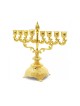 Decorative Gold Chanukah Menorah Filigree with F... | Hanukkah Menorah