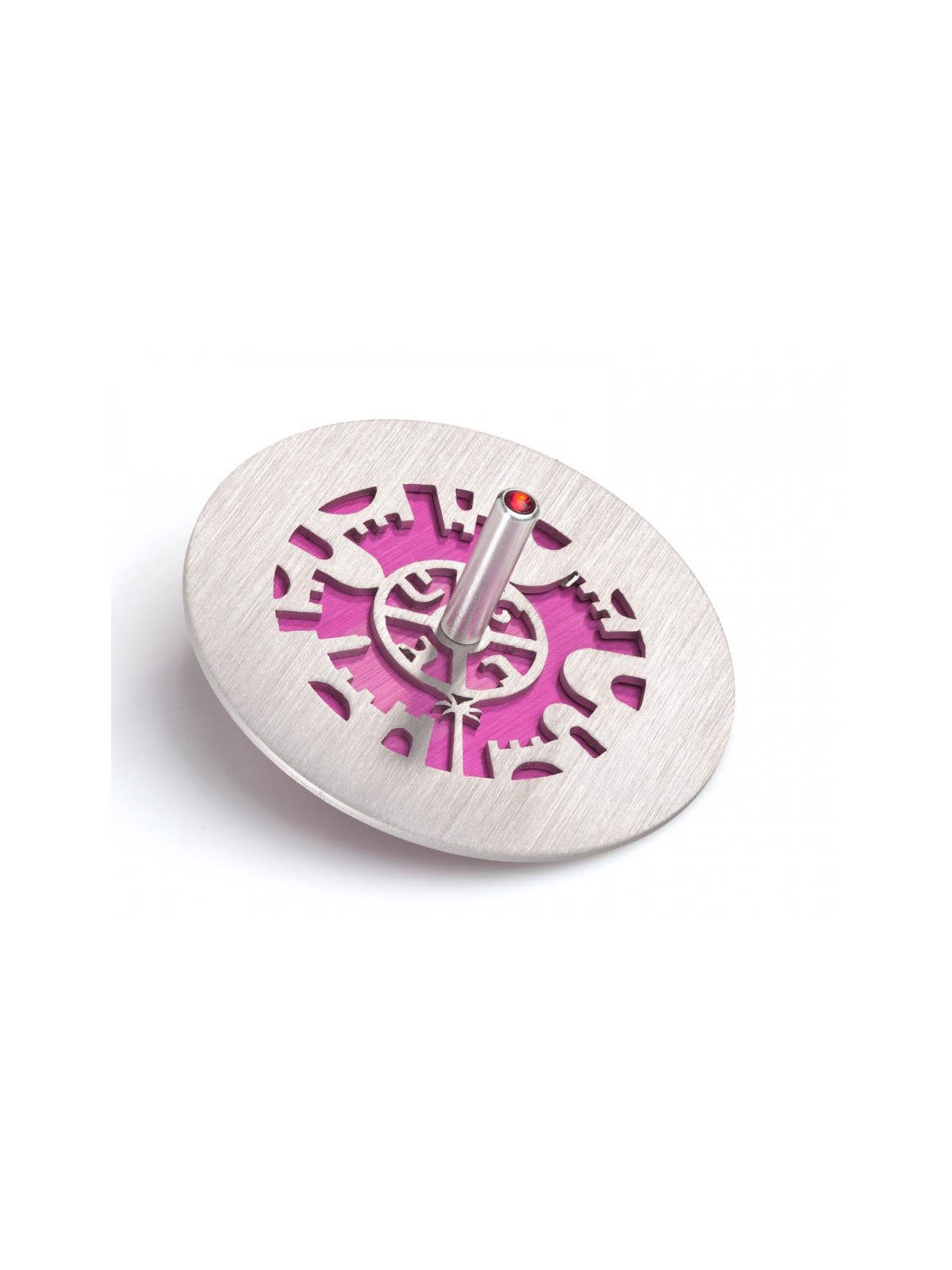 Adi Sidler Two Tone Chanukah Dreidel and Stand Cutout Je... | Dreidels