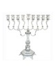 Silver Plated Elaborate Menorah with Curved Bran... | Hanukkah Menorah