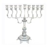 Silver Plated Elaborate Menorah with Curved Bran... | Hanukkah Menorah