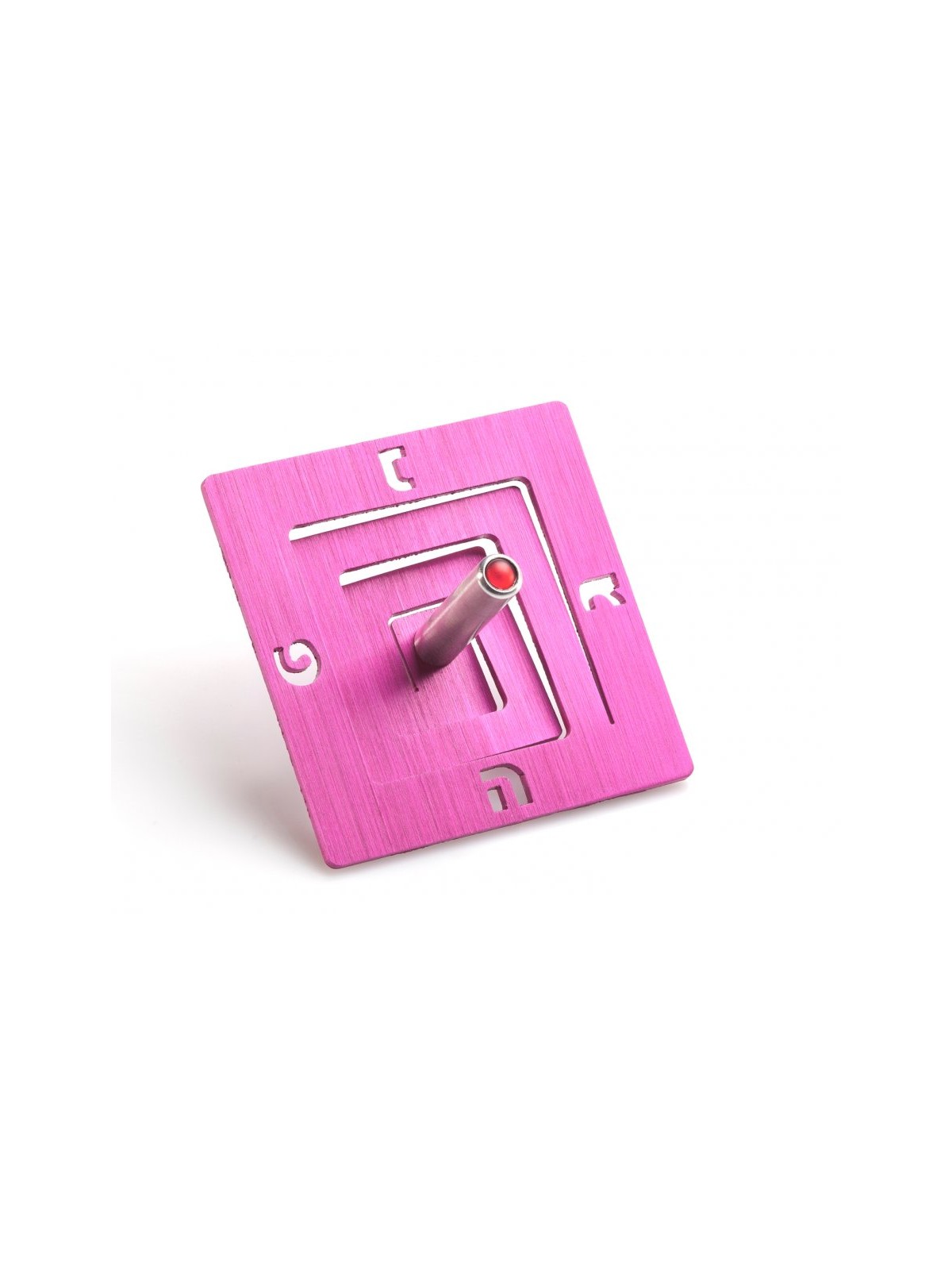 Adi Sidler Square Spiral Chanukah Dreidel Brushed Alumin... | Dreidels