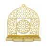 Dorit Judaica Gold Aluminum Chanukah Menorah Lea... | Hanukkah Menorah