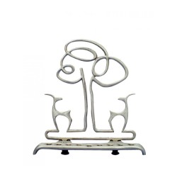 Shraga Landesman Aluminum Hanukkah Menorah Gazel... | Hanukkah Menorah
