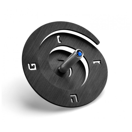 Adi Sidler Anodized Aluminum Spiral Dreidel Black | Dreidels