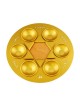 Shraga Landesman Gold Star of David Seder Plate Alum... | Seder Plates