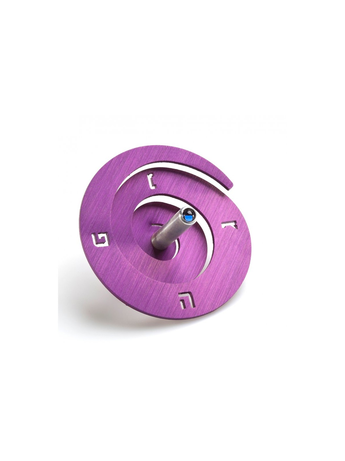 Adi Sidler Anodized Aluminum Spiral Dreidel Purple | Dreidels