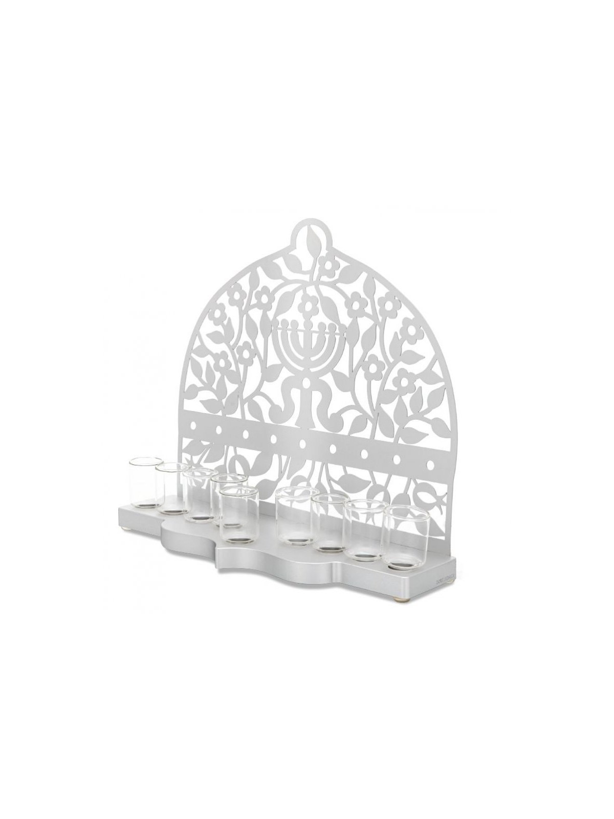 Dorit Judaica Chanukah Menorah Cutout Pomegranat... | Hanukkah Menorah