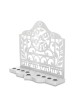 Dorit Judaica Silver Aluminum Menorah with Pomeg... | Hanukkah Menorah