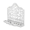 Dorit Judaica Silver Aluminum Menorah with Pomeg... | Hanukkah Menorah