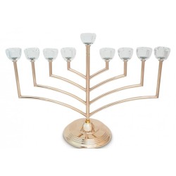Tall Chanukah Menorah with Angular Branches and ... | Hanukkah Menorah