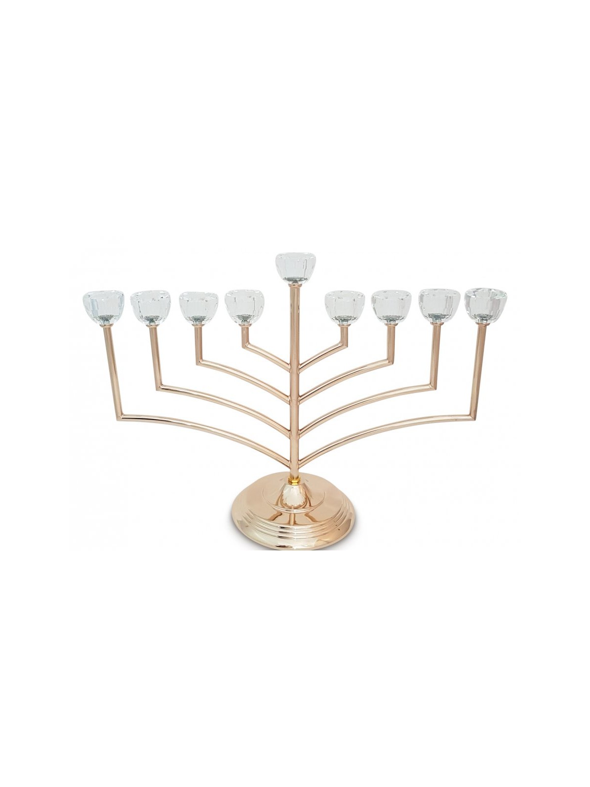 Tall Chanukah Menorah with Angular Branches and ... | Hanukkah Menorah
