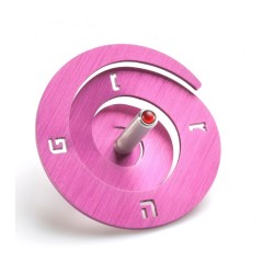 Adi Sidler Anodized Aluminum Spiral Dreidel Pink | Dreidels