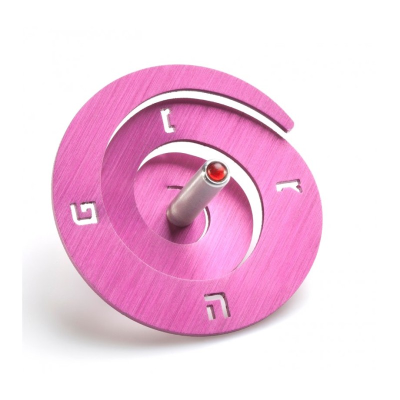 Adi Sidler Anodized Aluminum Spiral Dreidel Pink | Dreidels