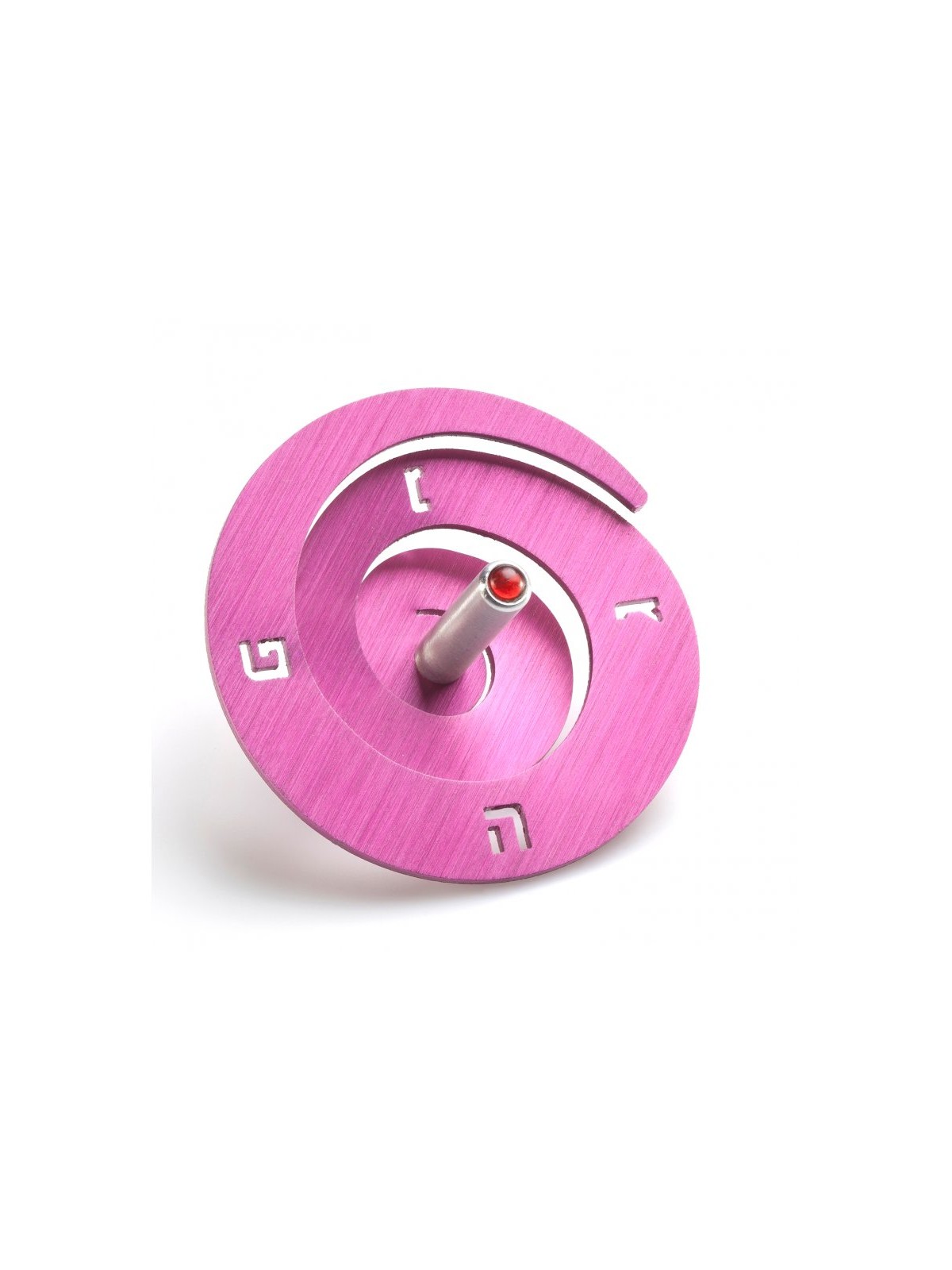 Adi Sidler Anodized Aluminum Spiral Dreidel Pink | Dreidels
