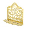 Dorit Judaica Gold Aluminum Menorah Leaves Pomeg... | Hanukkah Menorah