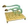Shraga Landesman Brass Square Base Hanukkah Meno... | Hanukkah Menorah