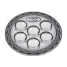 Lightweight Plastic Passover Seder Pate Gray Design | Seder Plates