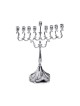 Small Chanukah Menorah with Ornate Swirling Bran... | Hanukkah Menorah
